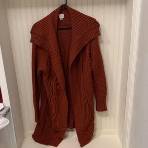 Cozy Rust Sweater Cardigan from A New Day